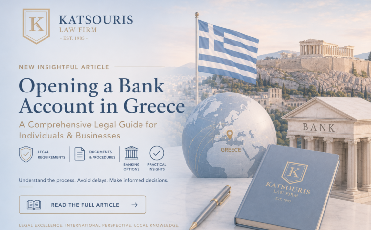  Opening and Maintaining a Bank Account in Greece: Katsouris Law Firm’s One-Stop-Shop Service